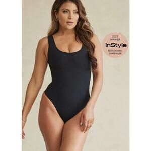 Pinsy Hourglass Scoop Tank Shapewear Thong Bodysuit XL